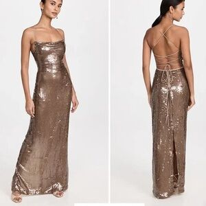 Sabina Musayev Mili Dress in Mocha